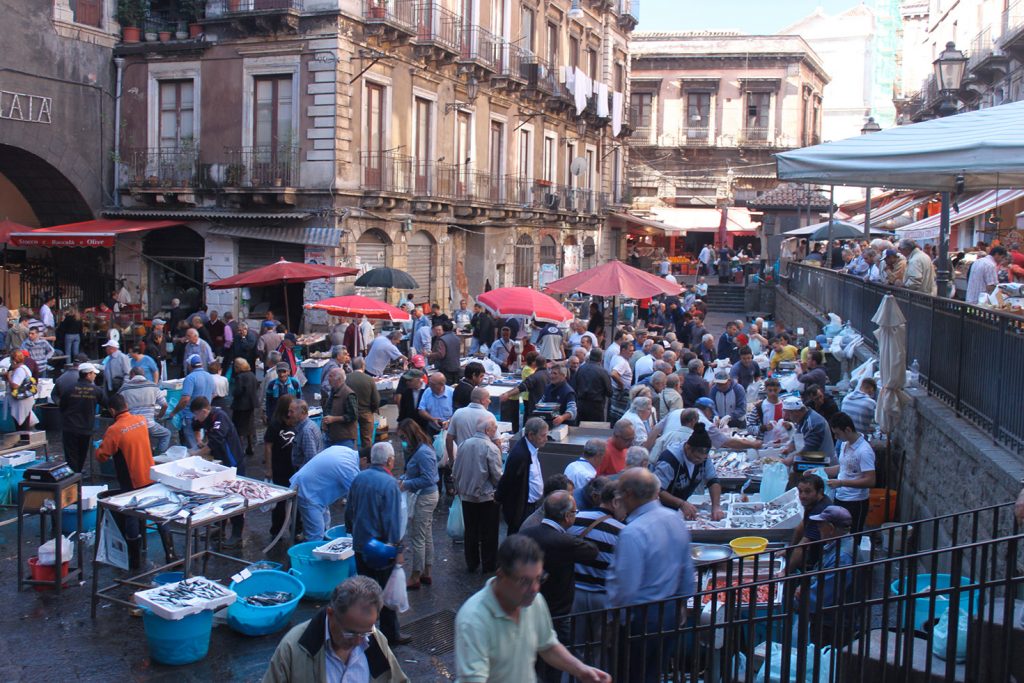 The fish market in Catania