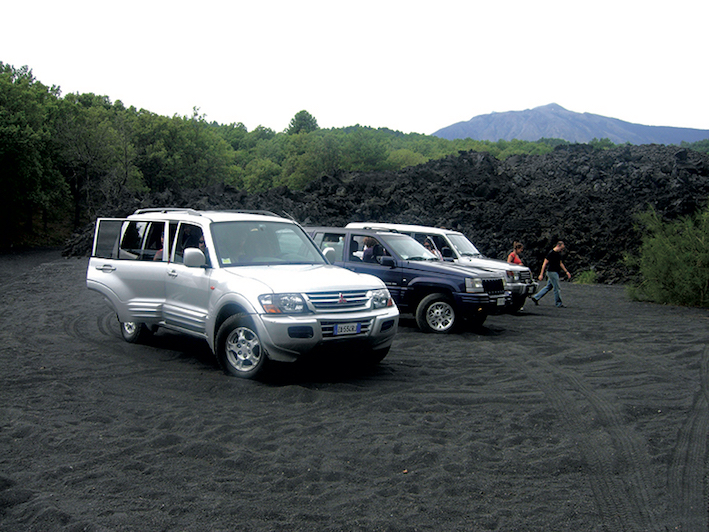 Visiting Etna with a four wheel driven jeep