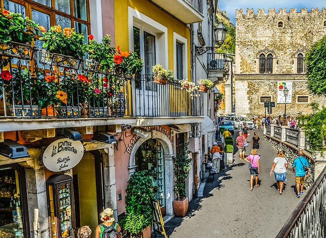 Entering Taormina