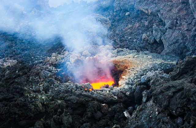 The ever smoking volcano Etna