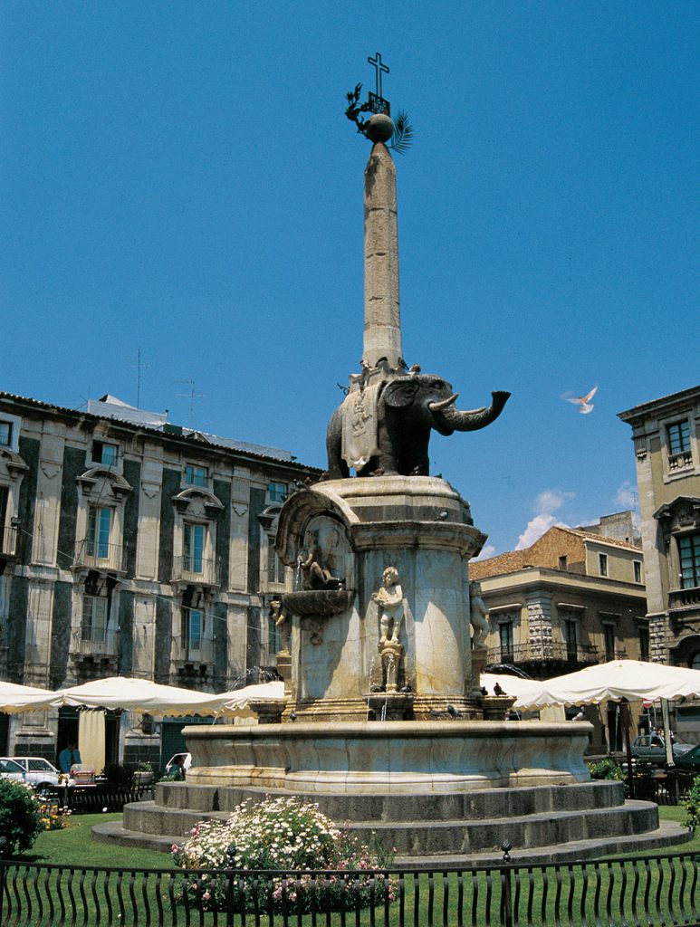 The elefant statue in the centre of Catania